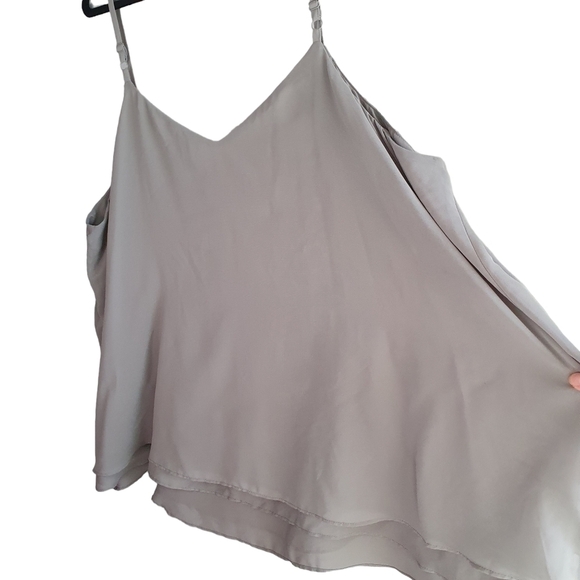 TORRID Sophie Chiffon Swing Cami Flowy Tank Top Gray Women's Plus Size 5X - Picture 10 of 13